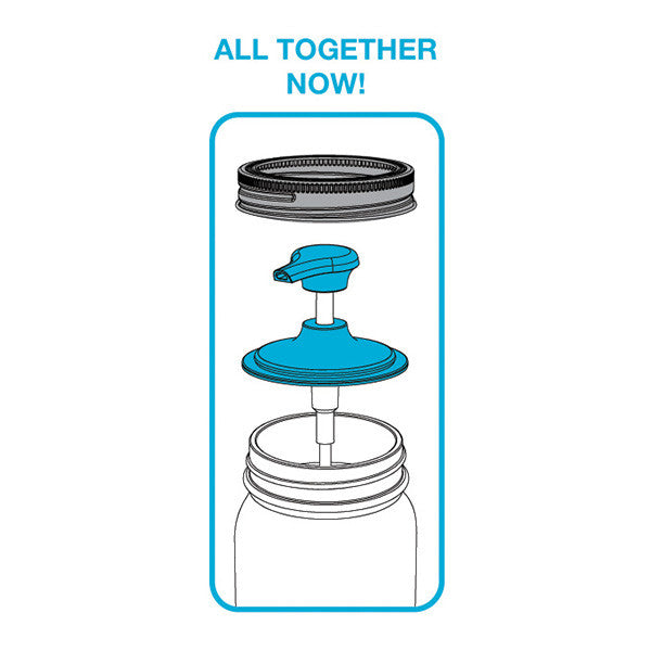Jarware Soap Pump - Mason Jar Accessory - Illustration 2