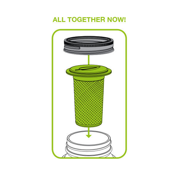 Jarware Tea Infuser - Mason Jar Accessory - Illustration