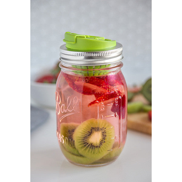 Jarware 82639 Fruit Infusion Lid for Wide Mouth Mason Jars Orange