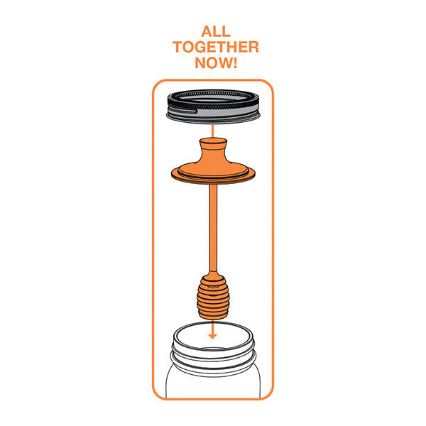 Jarware Honey Dipper - Mason Jar Accessory - Illustration 2