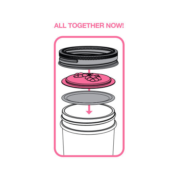 Jarware Berry Jelly/Jam Lid - Mason Jar Canning Accessory - Illustration 2