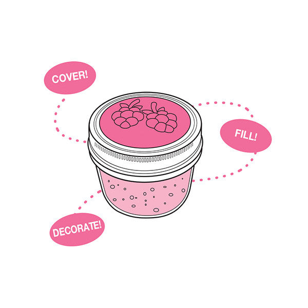 Jarware Berry Jelly/Jam Lid - Mason Jar Canning Accessory - Illustration