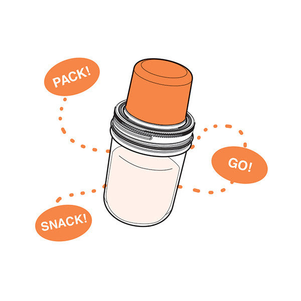 Jarware Regular Mouth Snack Pack - Mason Jar Canning Accessory - Illustration